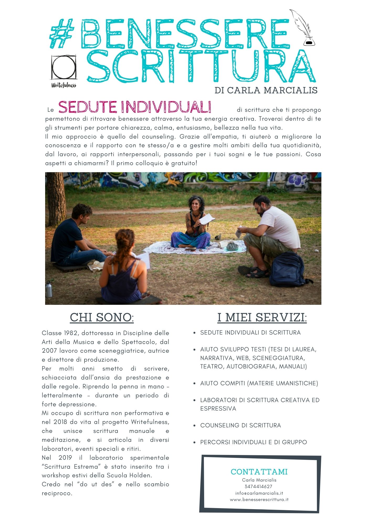 sedute individuali di scrittura