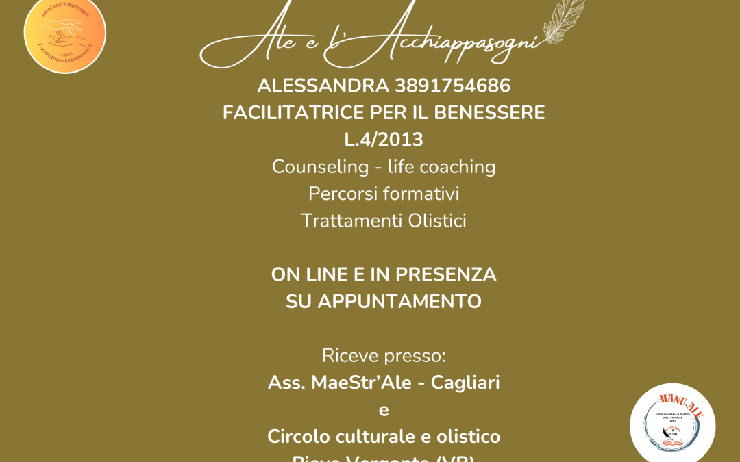 COUNSELING – LIFE COACHING – PERCORSI FORMATIVI – TRATTAMENTI OLISTICI