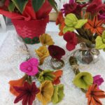 Delicatissimi fiori in lana cotta